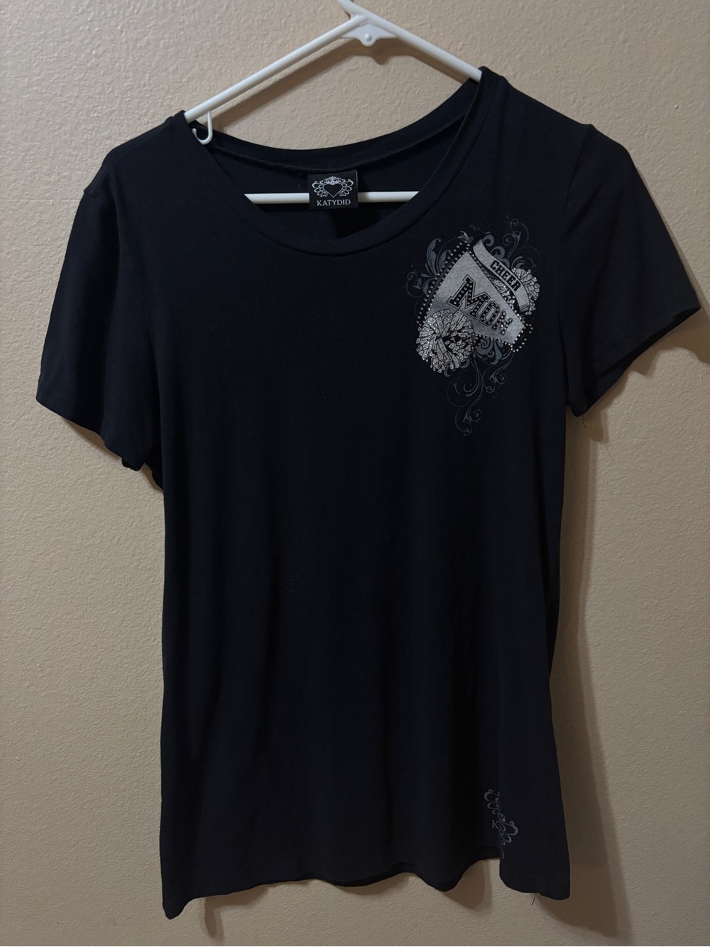 Cheer Mom Black T-shirt Size L